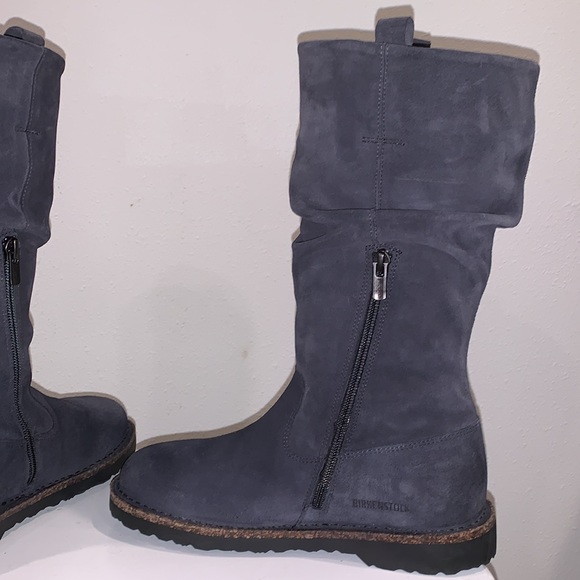 BIRKENSTOCK LUTON HIGH SUEDE GRAPHITE HYDROPHOBIC 36-5L boots suede blue - Picture 8 of 14